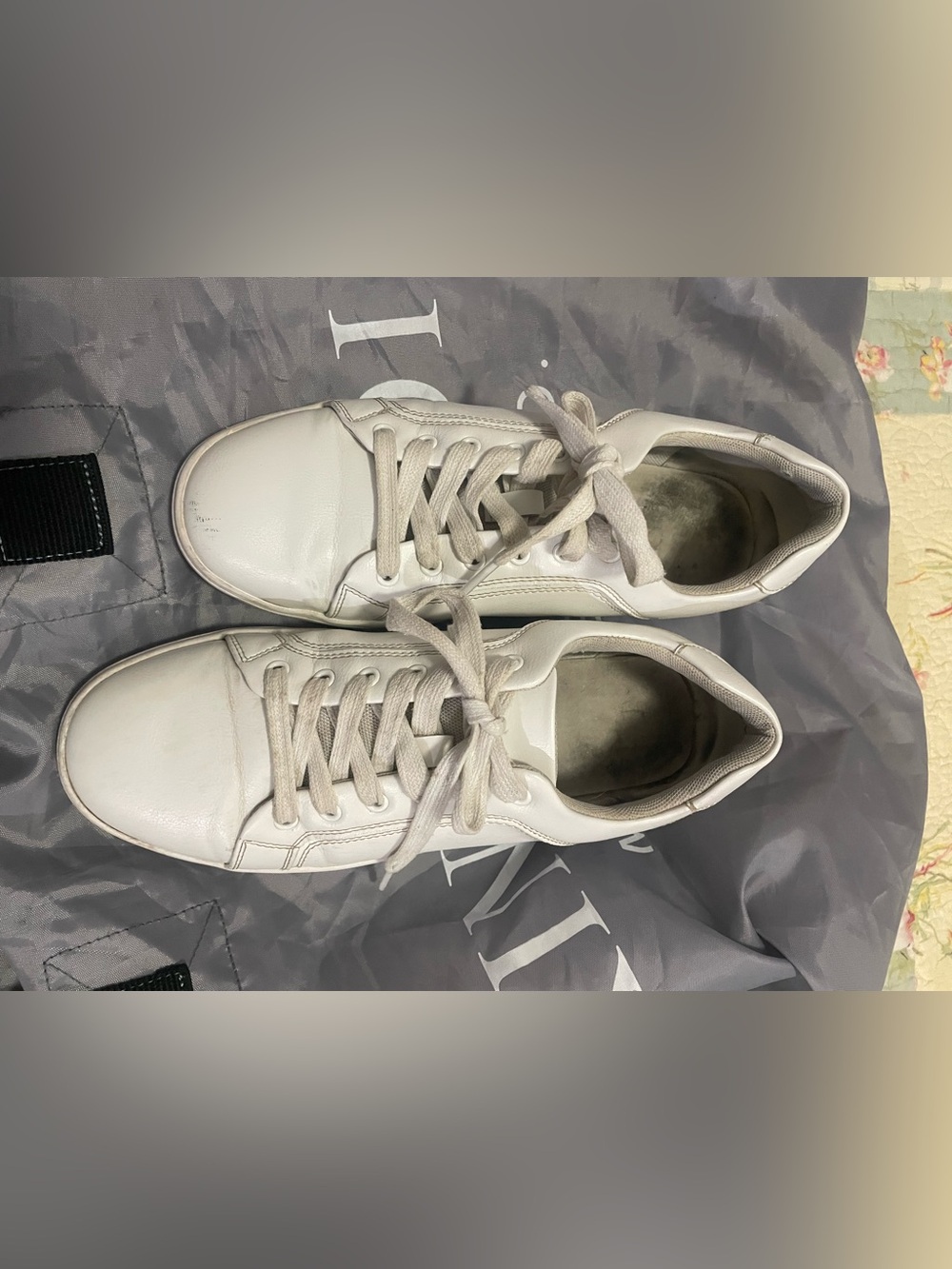 Men's White Leather Low-Top Sneakers